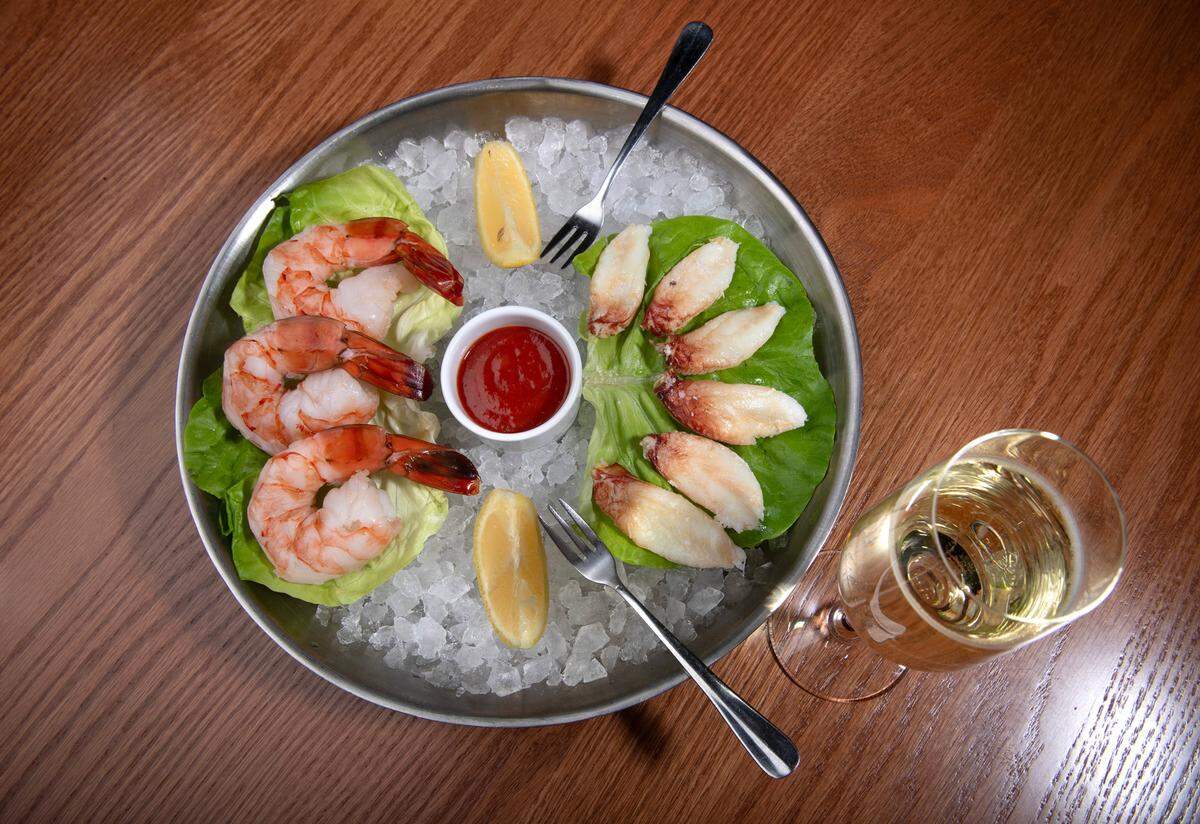 The Dungeness crab cocktail at Lobster Shop, reopened with a whole new look and menu in July 2023, epitomizes a PNW waterfront dining experience.