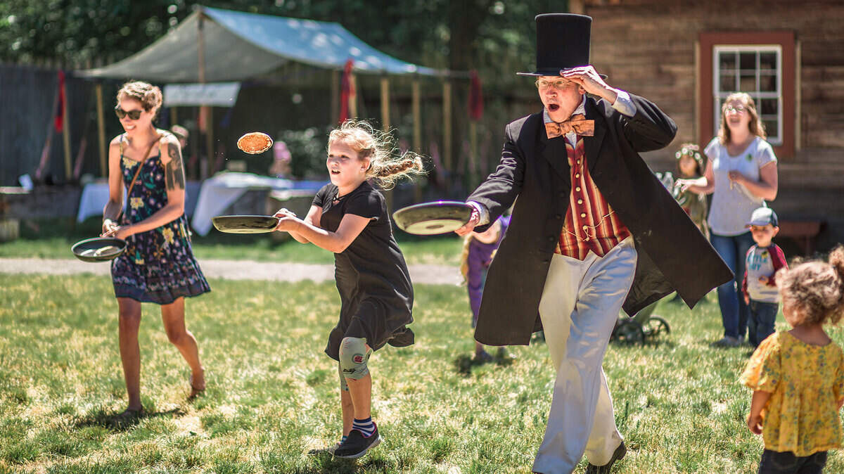 Visitors at Fort Nisqually Living History Museum on Saturday, June 11, 2022, can experience the Plough to Plate even. The event gives visitors the opportunity to sample 19th century food and learn some recipes and cooking techniques.