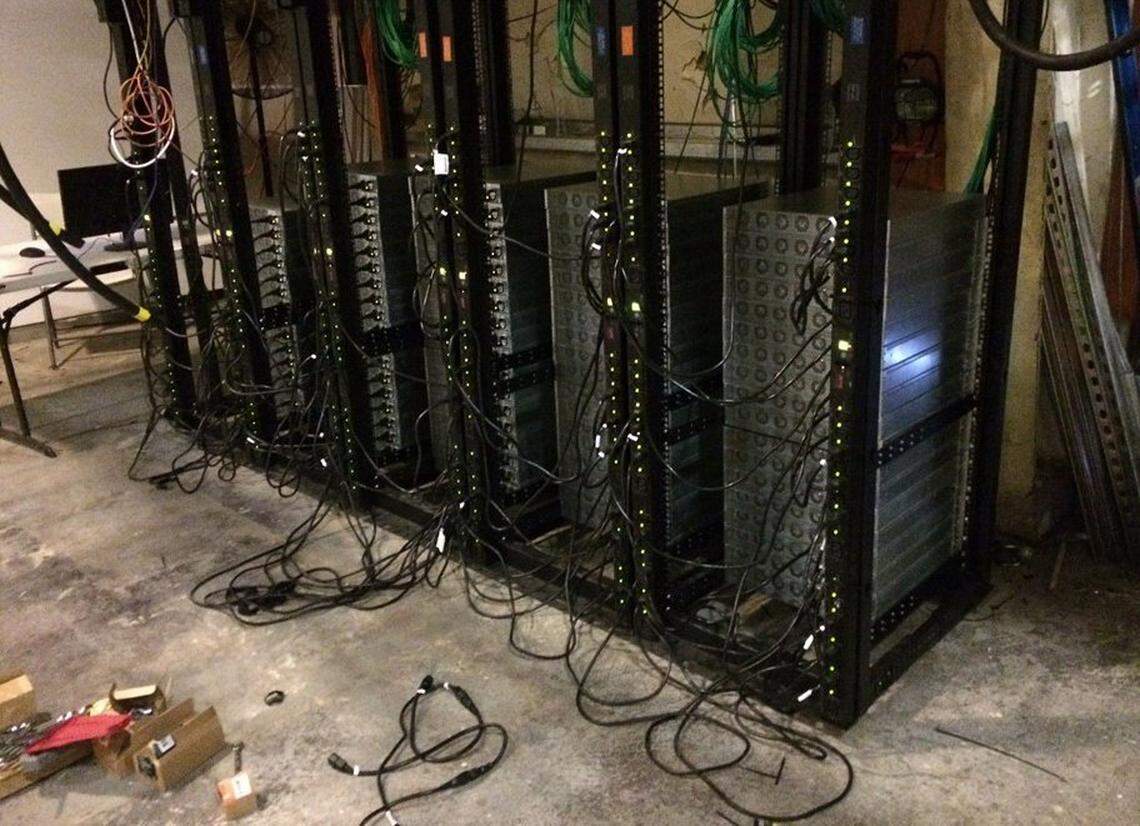 This file photo shows unauthorized cryptocurrency mining set-up in Cashmere that was discovered in 2015.