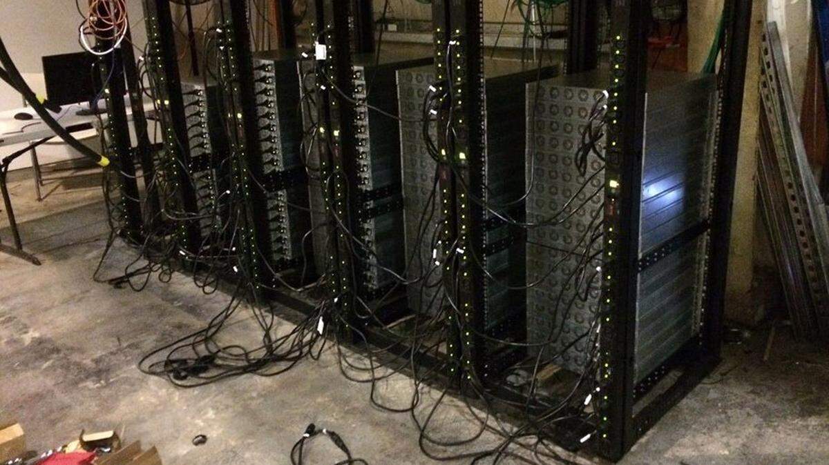 The large amounts of electricity used by computer servers for cryptocurrency "mining" pose a growing challenge for utilities such as Chelan Public Utility District, to which such operations are drawn by the cheap rates for power. This unauthorized set-up in Cashmere was discovered in 2015. 