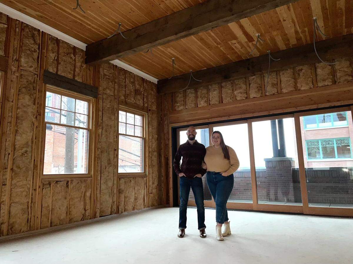 Colin and Andria Wunder will open The Living Room, a self-serve taproom with comfortable seating options and live moss walls, at the Brewery Blocks in downtown Tacoma.