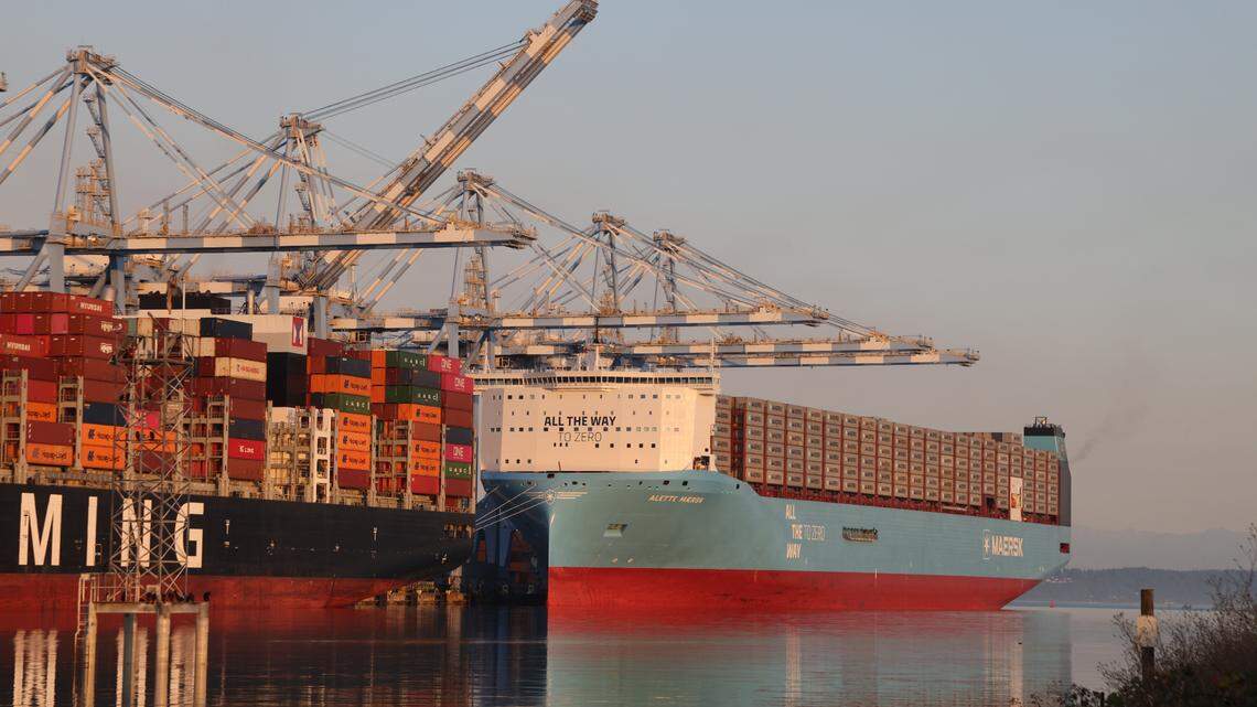 Giant ship’s Port of Tacoma visit sets record in size and launches new era in green fuel