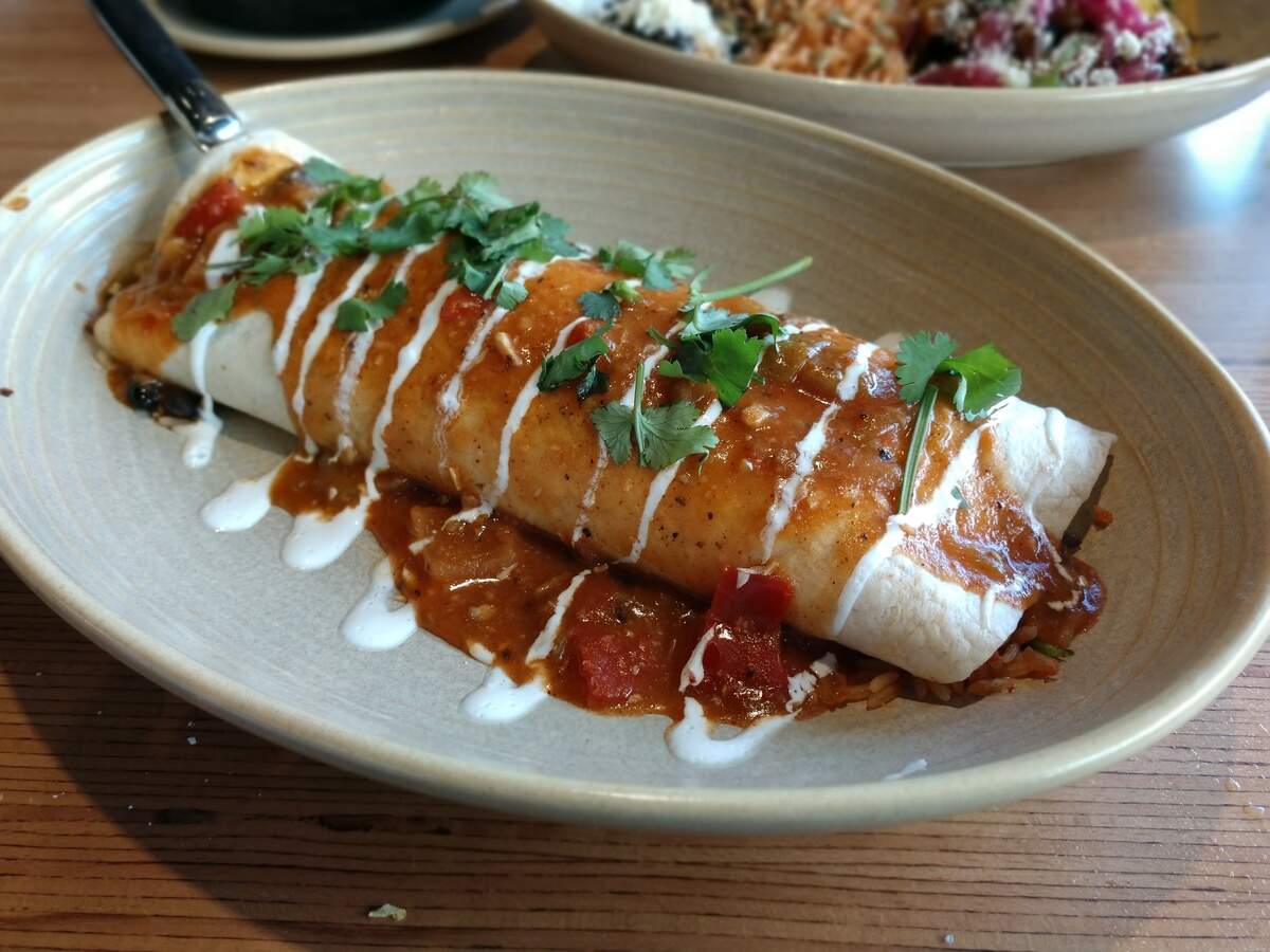 A brisket burrito from Cactus Southwestern Kitchen + Bar in Tacoma’s Proctor neighborhood.