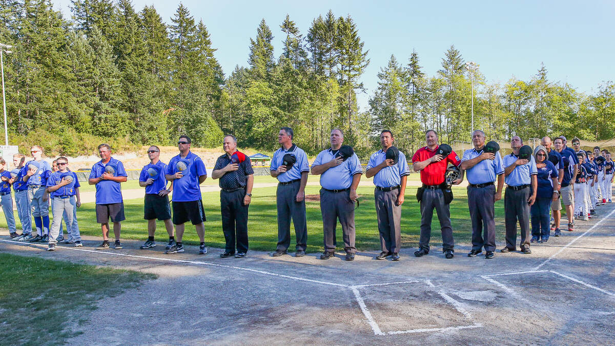 The little league district championship game between Bainbridge Island, left, and the Gig Harbor National team. Bainbridge Island came out on top on Friday evening, ending Gig Harbor’s season.