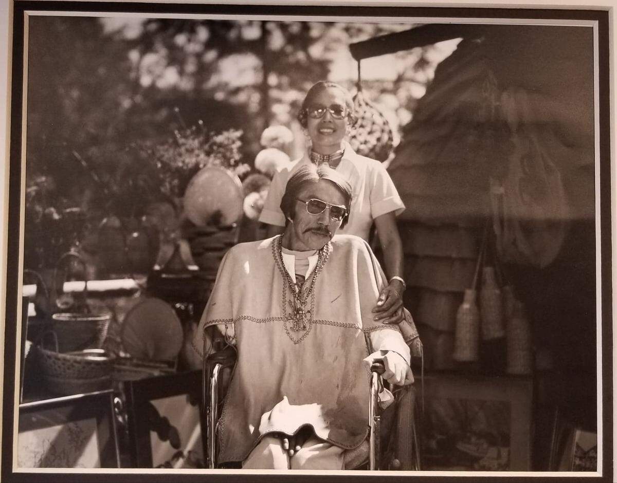 Eugene Landry and his caregiver, Anita Kennedy in October 1979.