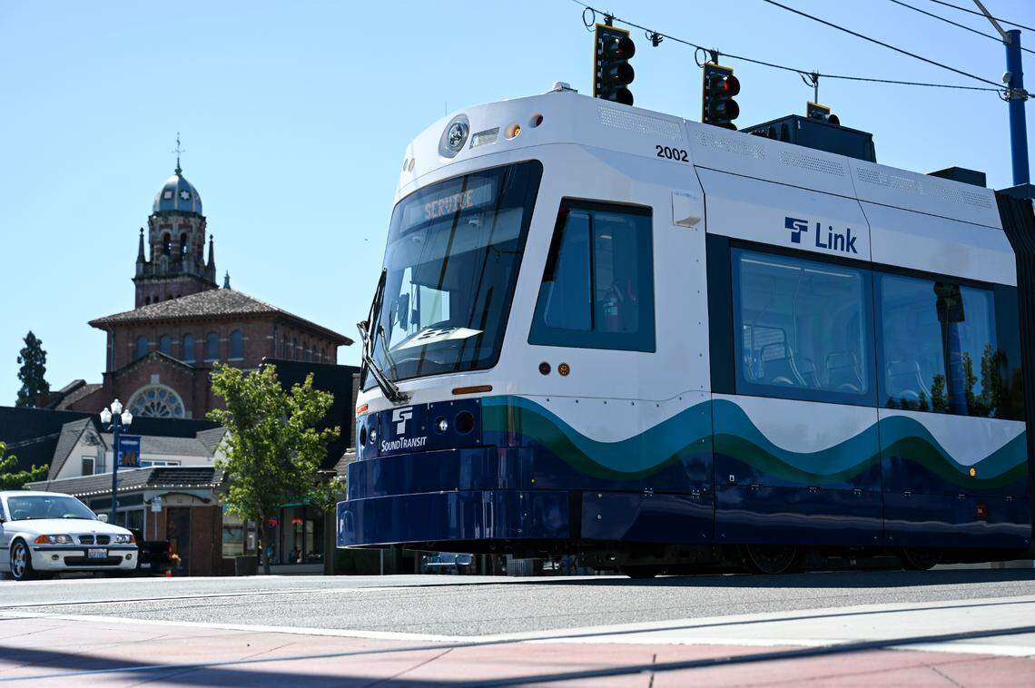 Trolleys will begin regular runs on new Hilltop Tacoma extension,Thursday, July 13, 2023, in Tacoma, Wash.