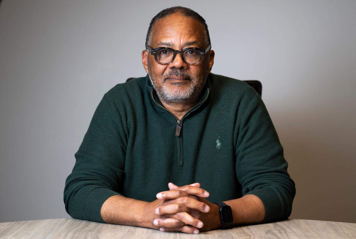 Ralph Clark, CEO of Soundthinking, formerly Shotspotter, poses for a portrait at The News Tribune office, on Wednesday, May 22, 2024, in Tacoma. The Shotspooter technology, which detects gunshots in a set area, will soon be used in Tacoma with a $800,000 pilot program funded by a grant.