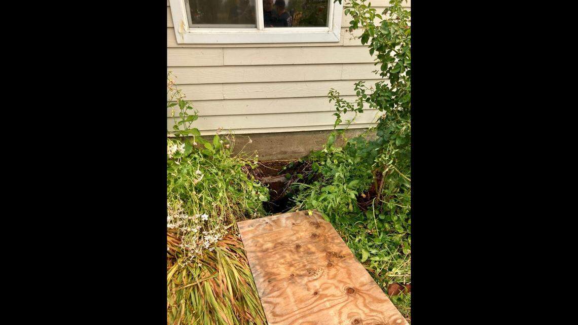 Rescue crews pulled a 67-year-old man from a deep sinkhole near his Eugene, Oregon, home on Sept. 7, 2021. The man fell 16 feet below the surface.