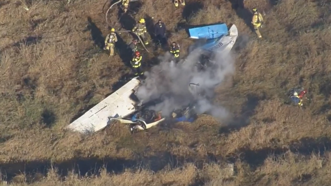 A plane crashed into a field near the Harvey Field Airport in Snohomish County, Washington, on Nov. 18, 2022, during a test flight, officials said. Four people died in the crash.