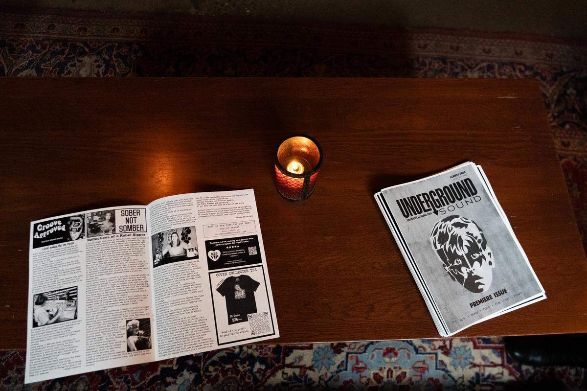 Underground Sound includes columns like “Reflections of a Rebel Sipper,” “Dear Aunt Agony,” and “12 Questions From Zippy The Chimp.”