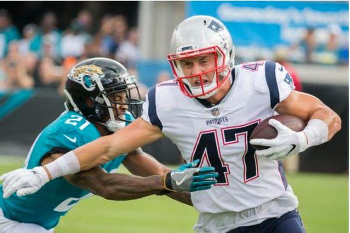 The Seahawks traded a seventh-round draft choice in 2020 to New England for tight end Jacob Hollister. The former Wyoming receiver caught eight passes in two seasons and through injuries with the Patriots. He signed with them as a rookie free agent in 2017.