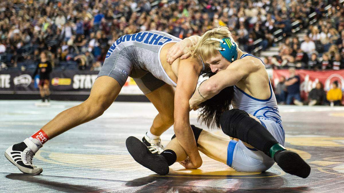 Chiawana’s Darion Johnson, seen in this 2021 file photo, led the Riverhawks to another District championship. He’s headed into regionals with a 32-0 record. (file)