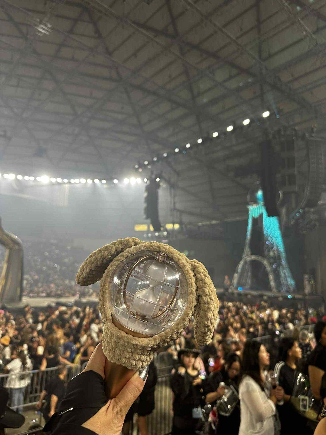 A light stick at the ATEEZ concert in the Tacoma Dome Sunday, July 14, 2024 in Tacoma, Wash.