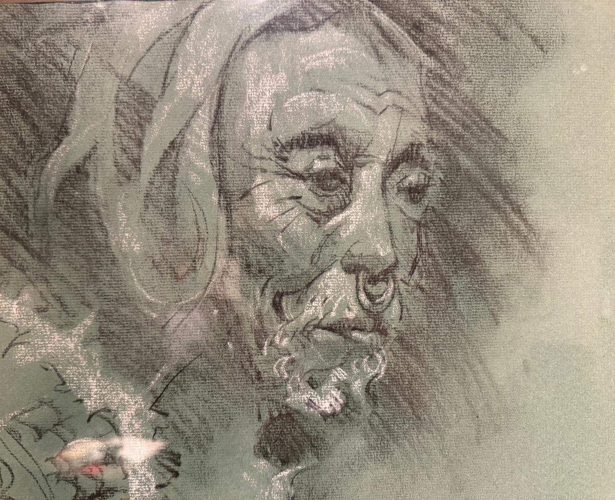 A drawing by native artist Eugene Landry is on display beginning Sept. 22 at the Washington State History Museum in Tacoma.