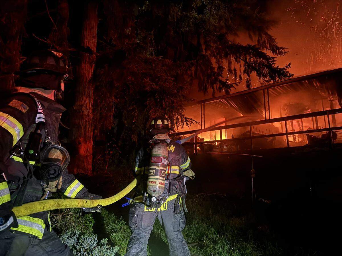 Graham fire crews put out a house fire in 2023.