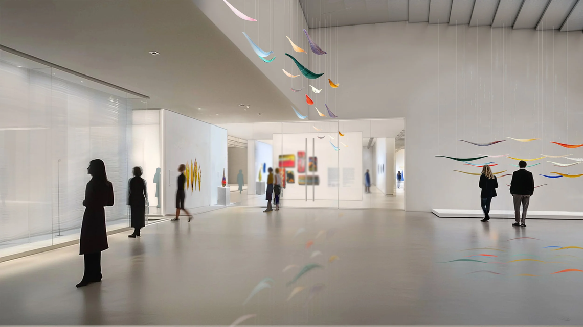 Rendering of revamped Grand Hall at the Museum of Glass.