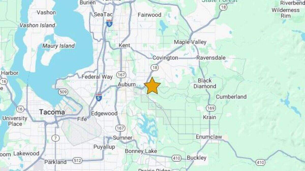 A 3.4 magnitude earthquake may have woken up residents near Auburn and east Pierce County on Feb. 22, 2025.