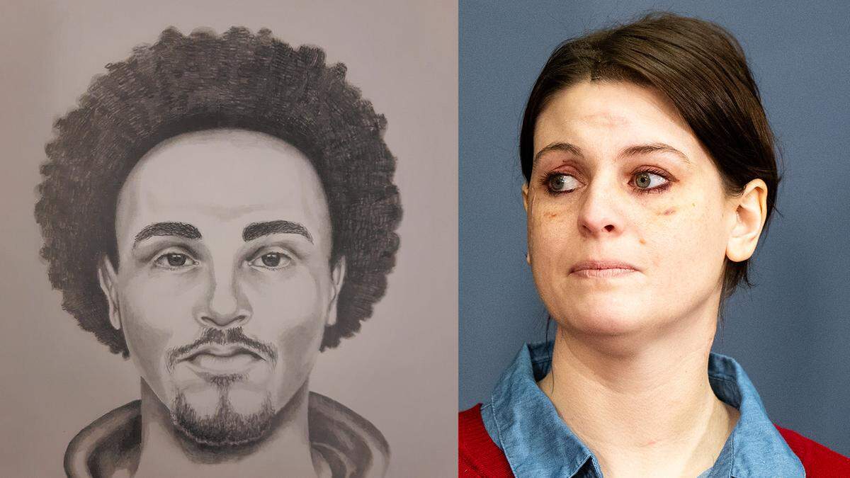 The sketch that Tacoma Police released this sketch of a man believed to have stabbed a woman at Point Defiance Park on Feb. 10 and the victim of the stabbing referred to as “Jane.”