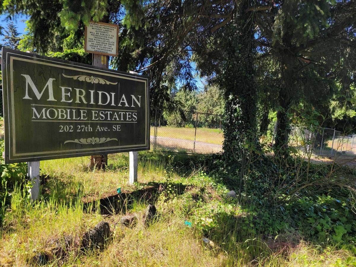Timberlane Partners bought the Meridian Mobile Estates mobile home park in 2021 and forced the 42 families living there to move. They plan to build apartments there. As of June 2024, the vacant lot in Puyallup has not been developed.