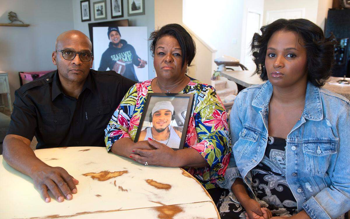 Dad Kevan Carter Sr., mom Bedez Carter and sister Nicole Carter talk about Kevan Carter - who died by suicide on July 23 - in Puyallup on Tuesday, Aug. 6, 2019.
