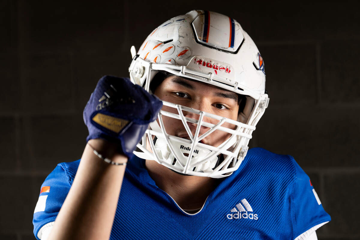 Graham-Kapowsin freshman tackle Ayden Bullinger poses for a portrait after being selected as first-team offense for The News Tribune’s 2023 All-Area football team at Mount Tahoma High School, on Sunday, Dec. 10, 2023, in Tacoma, Wash.