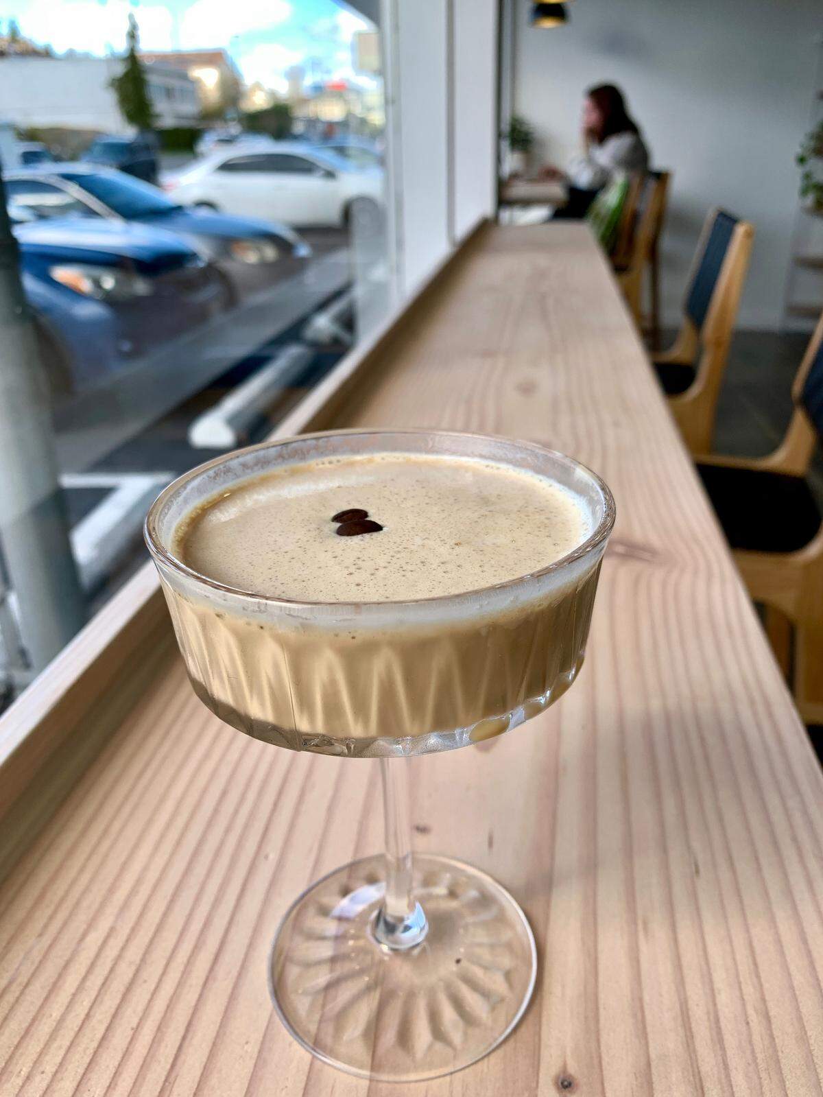 Common Ground Coffee is an airy, spacious cafe near downtown Tacoma with a creative menu of espresso drinks, hot and cold, including a shakerato with cream.