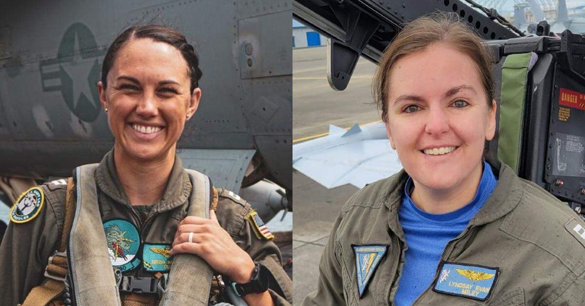 From Left: Lt. Serena N. Wileman, 31, a Naval Aviator from California and Lt. Cmdr. Lyndsay P. Evans, 31, a Naval Flight Officer from California are the two naval aviators who died, Oct. 15, when their EA-18G Growler crashed near Mount Rainier.