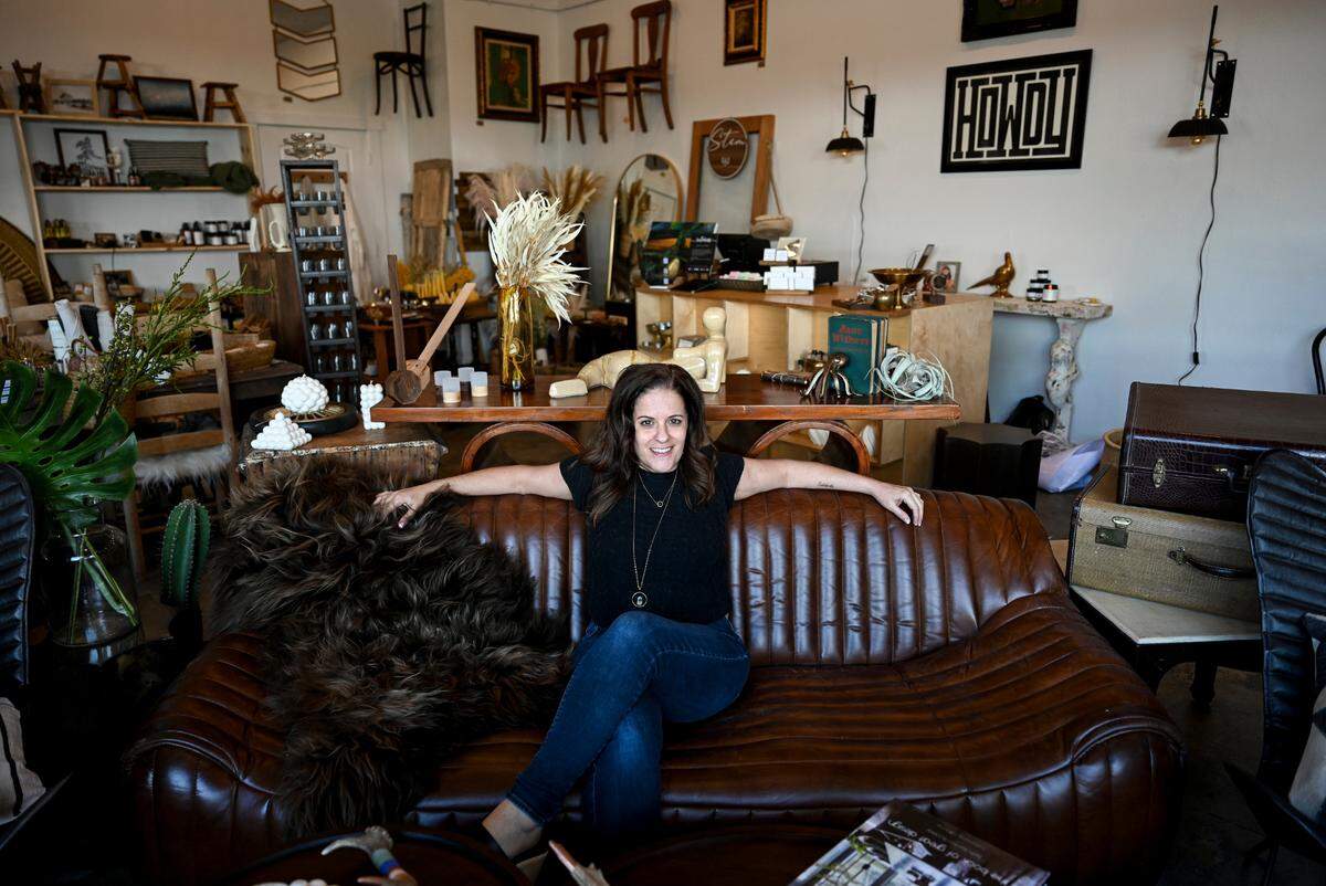Proprietor Starr Hall poses for a photo at Arch & Starr, Wednesday, July 12, 2023, in Gig Harbor, Wash.