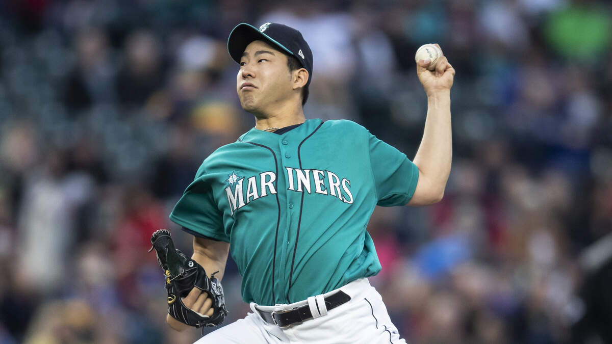 Seattle Mariners’ starter Yusei Kikuchi delivers a pitch during the first inning of the team’s baseball game against the Boston Red Sox, Friday, March 29, 2019, in Seattle.