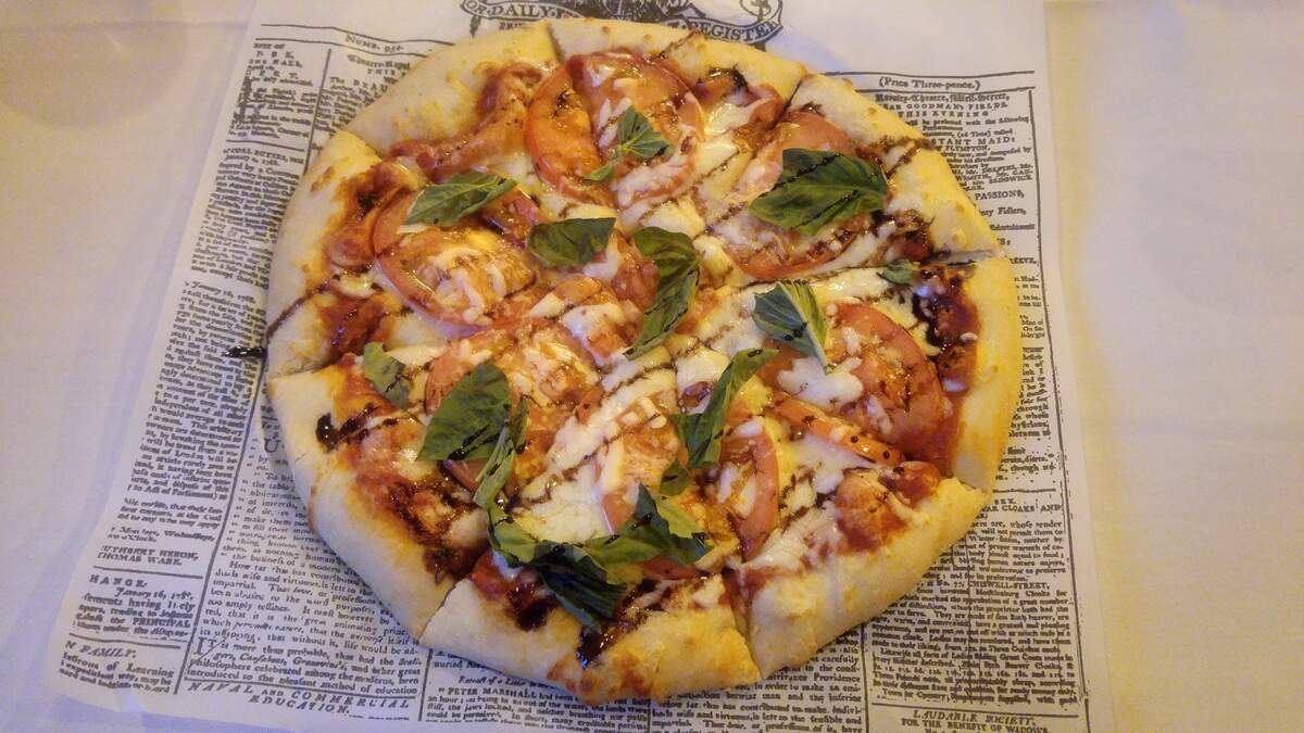 A margherita pizza from Napoli Italiano in South Hill.