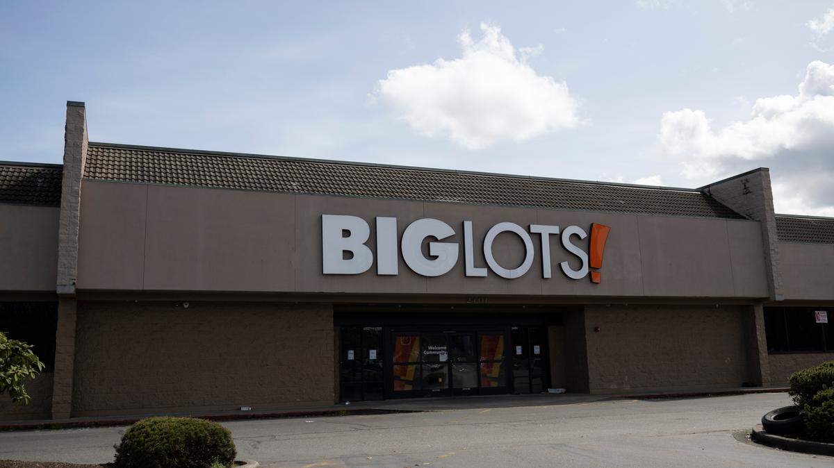 The former Big Lots on North Pearl Street that is the proposed site of an indoor pickleball chain. Photographed on Wednesday, April 9, 2025, in Tacoma.