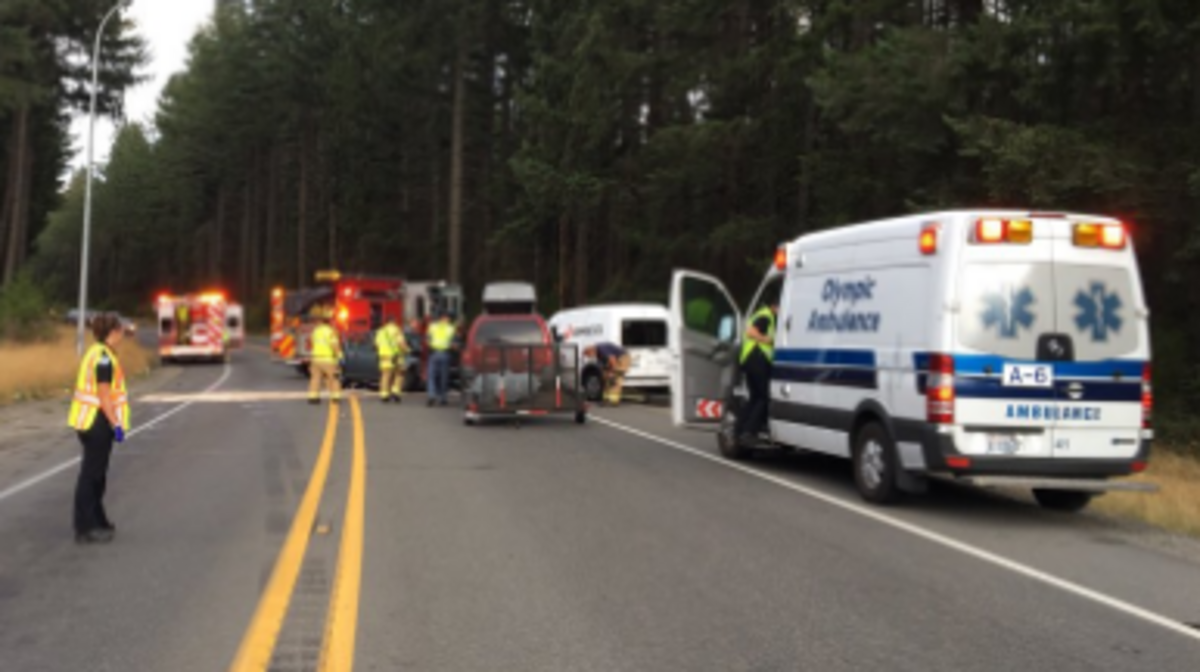 The scene of Friday’s fatal vehicle accident on state Route 510, south of Yelm Highway SE.