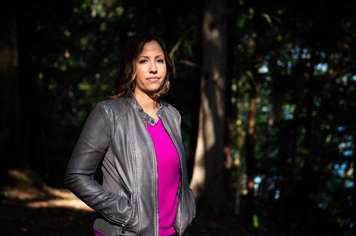 Lindsey Wade photographed along Five Mile Drive in Tacoma on Monday, Sept. 30, 2019. Wade is only the third female homicide detective for the Tacoma Police Department. She worked sexual assaults, then homicides, then cold cases before she left the department in 2018. Wade is writing a book about 12 stand-out cases she worked on during her career.