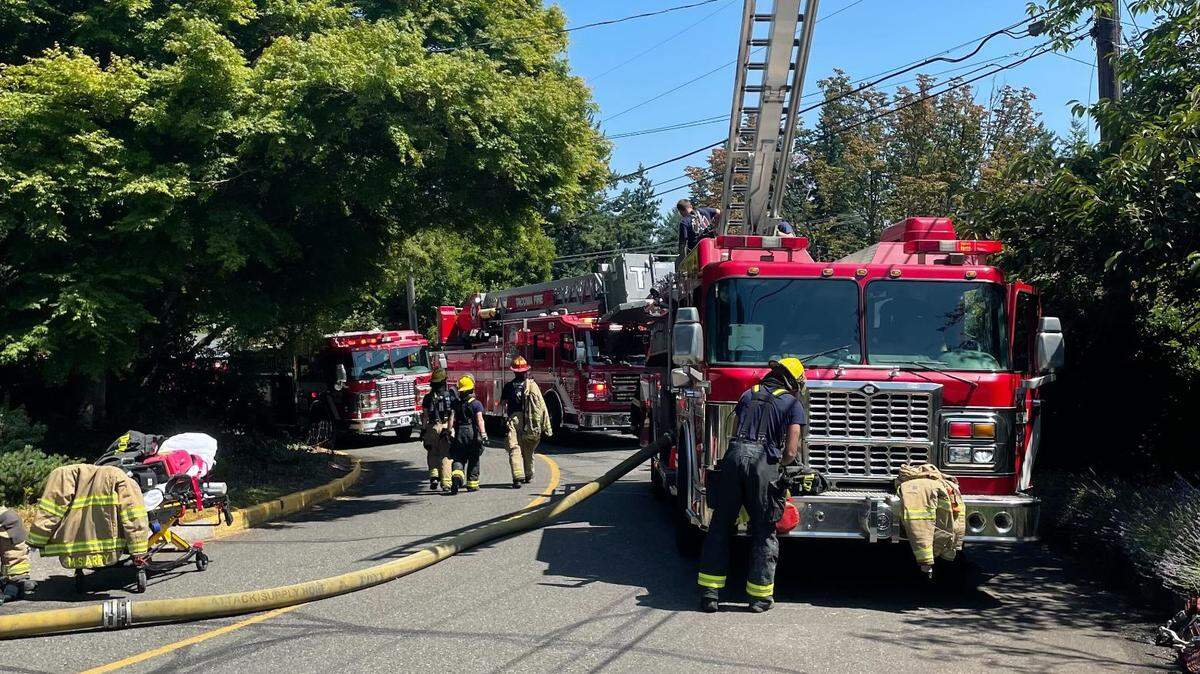 Firefighters respond to a fire in Tacoma in July