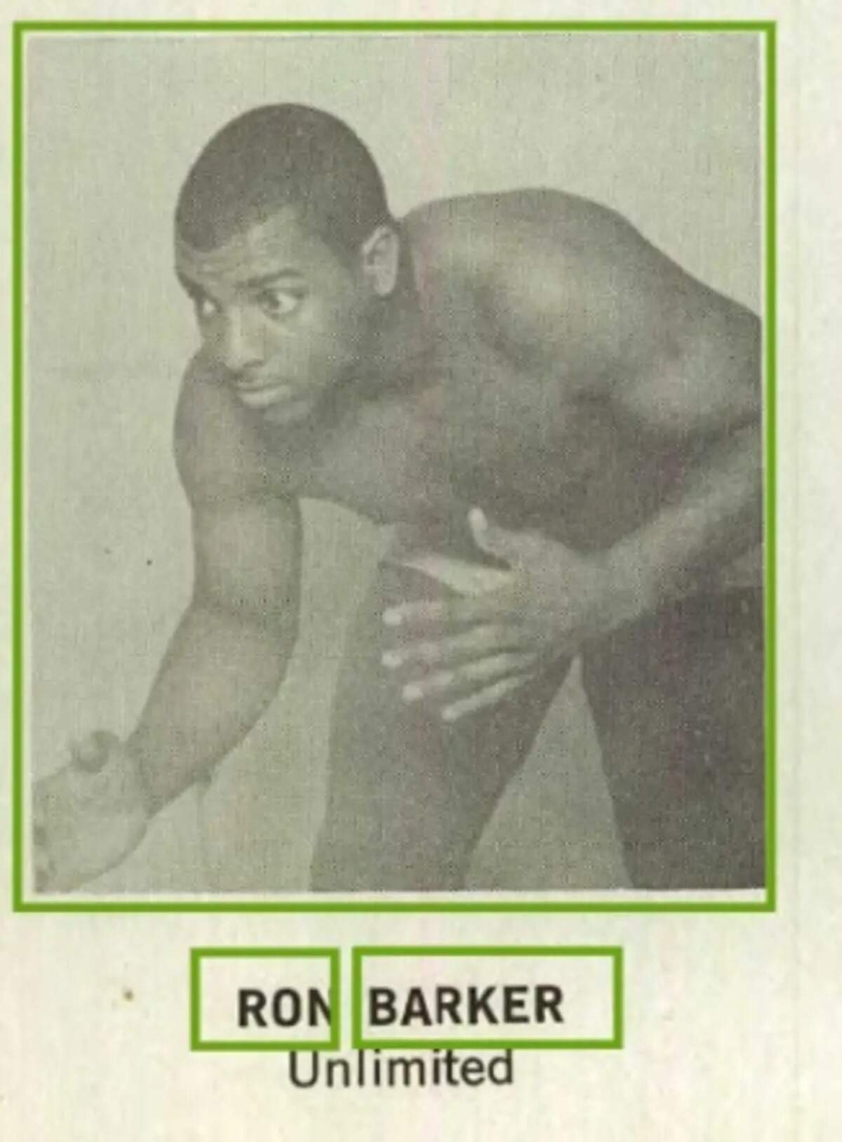 A yearbook photo of Ronnie E. Barker, who graduated Stadium High School in 1963, shows Barker as a wrestler.