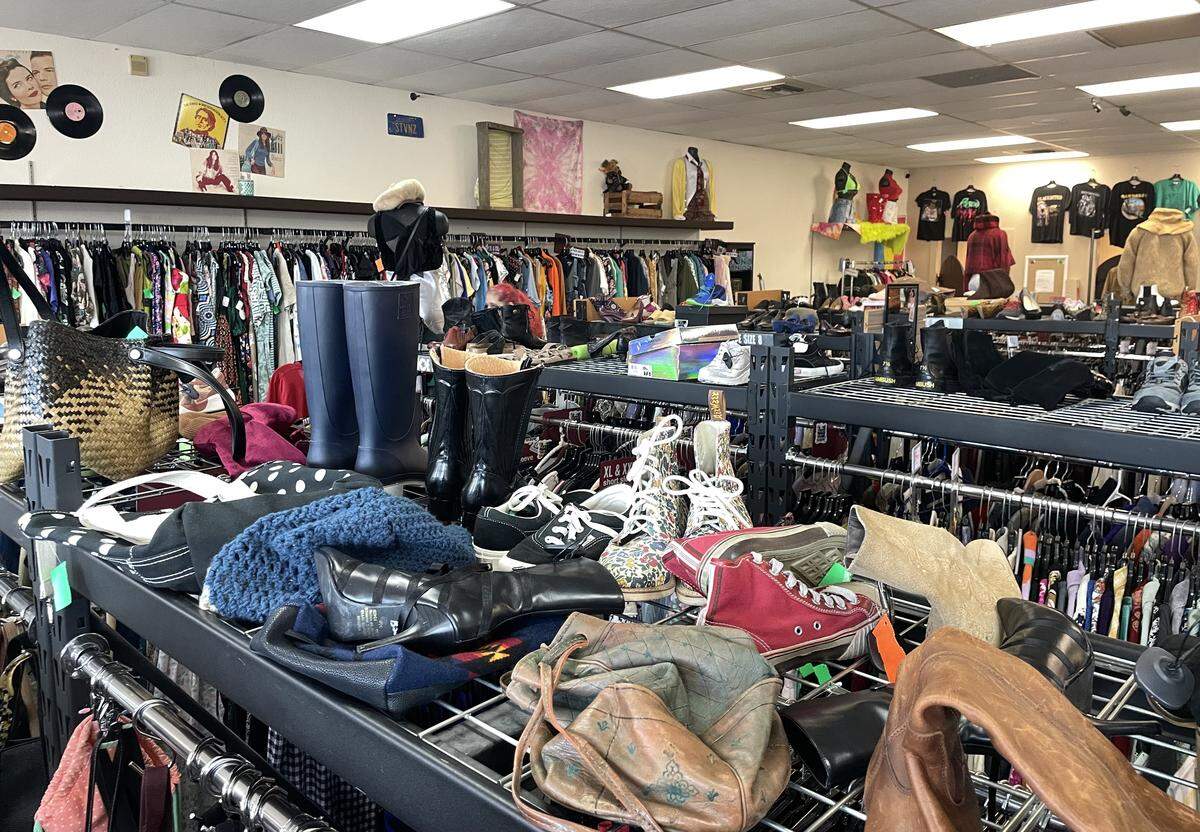 At Black Sheep Resale on Friday, Jan. 9, 2026, there was a variety of shoes, purses, clothing items and accessories all 20% off in Tacoma.