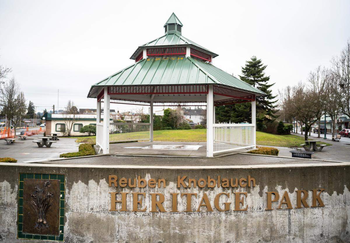 A view of Reuben Knoblauch Heritage Park where The city of Sumner has plans to renovate at 914 Kincaid Avenue in Sumner, Wash. on Dec. 29, 2022. The city recently issued a survey, asking people which of two park concepts they prefer, as well as amenities that are important to them.