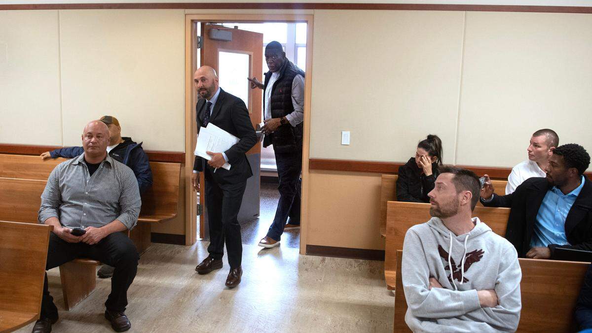 Former Seattle Supersonics basketball player Shawn Kemp arrives in Pierce County Superior Court in Tacoma, Washington, on Thursday, May 4, 2023, to be arraigned on charge of first-degree assault for a March 8 shooting at the Tacoma Mall.