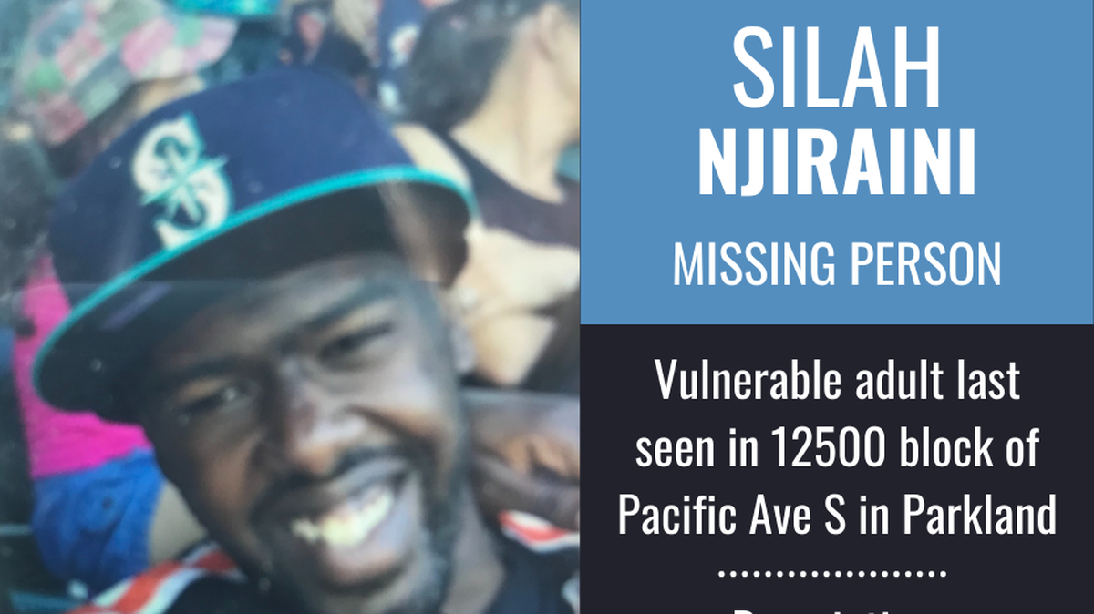 Silah Njiraini was last seen at 1:30 p.m. Monday at a bus stop in the 12500 block of Pacific Avenue South, Aug. 23, 2021.