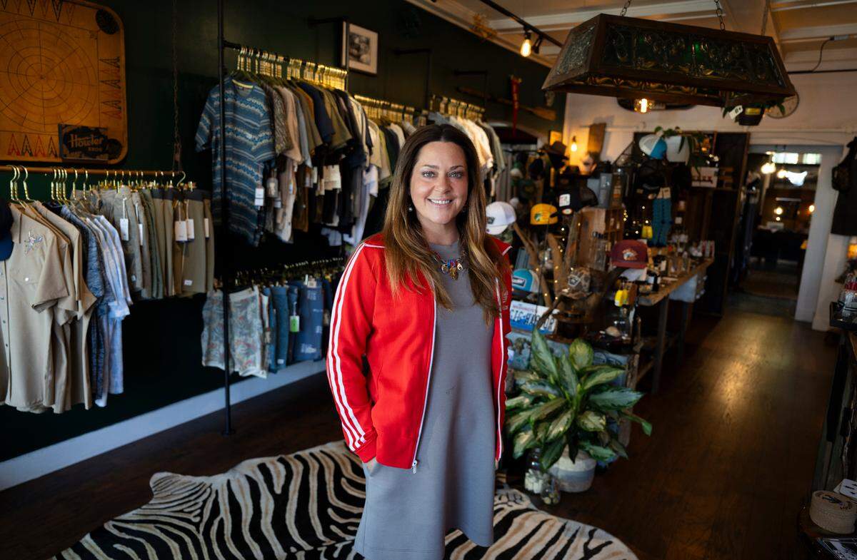 Aidenn Mullen, owner, at Havn NW Trade & Company on Monday, July 21, 2025, in Gig Harbor, Wash.