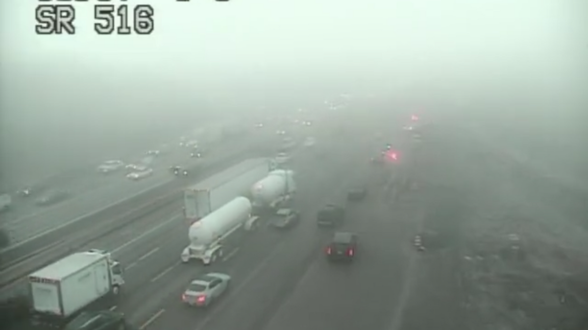 A collision near Kent has caused major backups northbound towards Seattle Tuesday morning.