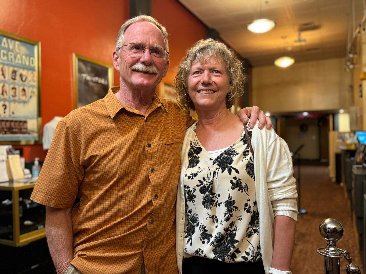 Todd and Teresa Silver are executive producers of “1946: The Mistranslation That Shifted Culture.”&nbsp;They pose in Tacoma’s Grand Cinema on July 18, 2024.
