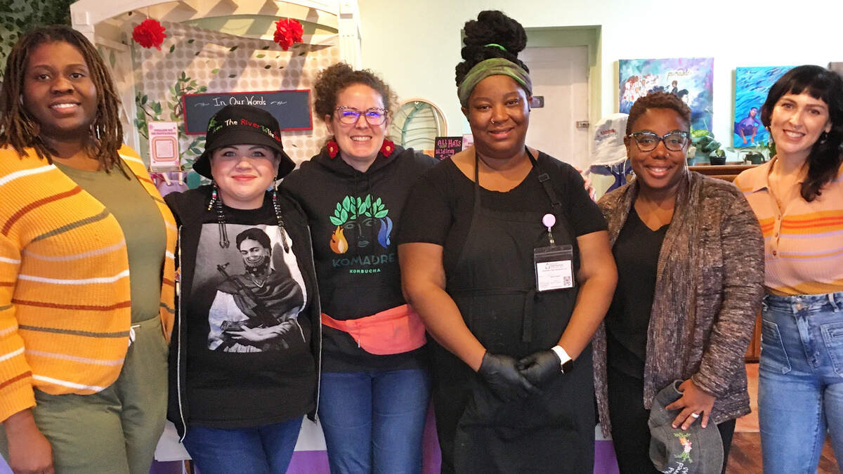 Vendors of a Caribbean Queens event at Parable in 2023, from left to right: Ismaelite Laurore, Krystal Jiménez, Julie Davidson, AbbyGail Woods, Reynolette Ettienne and Miché Nuñez. The biggest-yet Caribbean Queens festival takes over Edison Square on April 6.