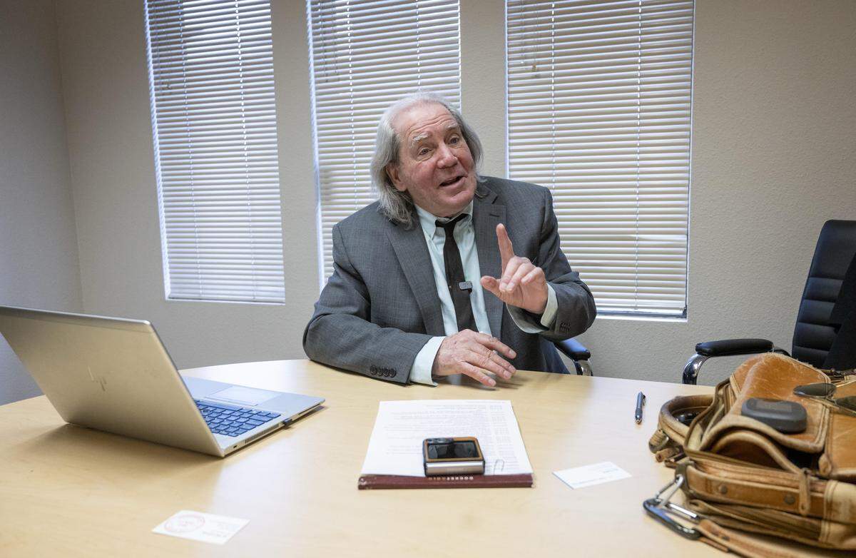 Jay Berneburg, a Tacoma attorney who specializes in cannabis and marijuana law, speaks with The News Tribune on Thursday, March 12, 2026, in Tacoma, Wash.