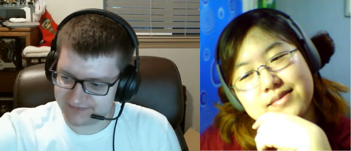 A composite image shows Shane Vosler, left, sitting in a room of his parent’s house in South Hill during a livestream he posted to YouTube in May 2021. Sue Bin Lee, right, is shown in a Facebook profile photo she used in March 2013. Pierce County Sheriff’s Office investigators believe Vosler Lee killed Vosler’s parents in their South Hill home during summer 2024.