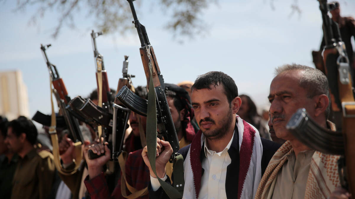 FILE - Armed Houthi fighters attend the funeral procession of Houthi rebel fighters who were killed in recent fighting with forces of Yemen’s internationally recognized government, in Sanaa, Yemen, Wednesday, Nov. 24, 2021. The U.S. envoy to Yemen on Wednesday, Oct. 5, 2022, blamed rebel Houthi leaders for the recent failure to extend the country’s cease-fire agreement, accusing them of making last-minute ‘maximalist demands’ that derailed constructive negotiations. (AP Photo/Hani Mohammed, File)