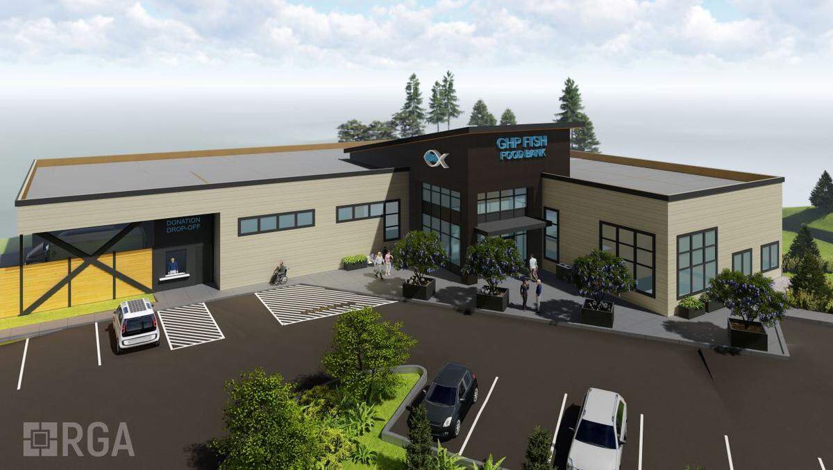 Artist’s rendering of the new GHP FISH Food Bank & Community Services facility