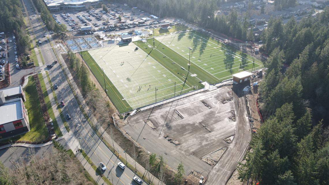 New Pierce County sports complex has turf fields and oyster shell bocce courts