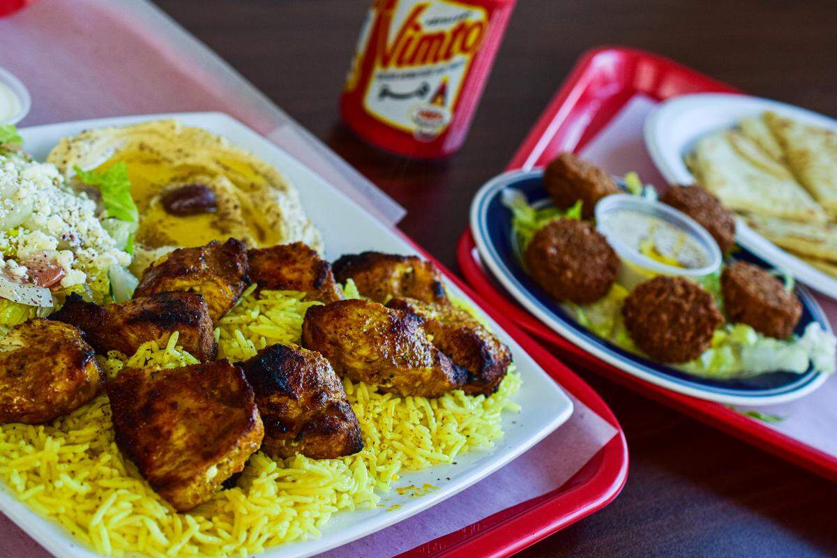 Find affordable chicken kabob with rice, salad and housemade hummus, plus falafel, at Gyro Real Kabob in Parkland from the owner of Ikonos in Gig Harbor.