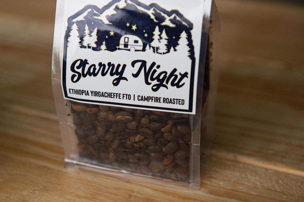 A bag of “Starry Night” beans at Campfire Coffee in Tacoma, Wash., on Thursday, July 23, 2020.